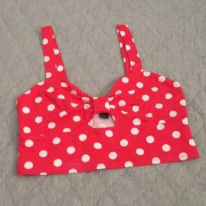 Polka dot crop top
